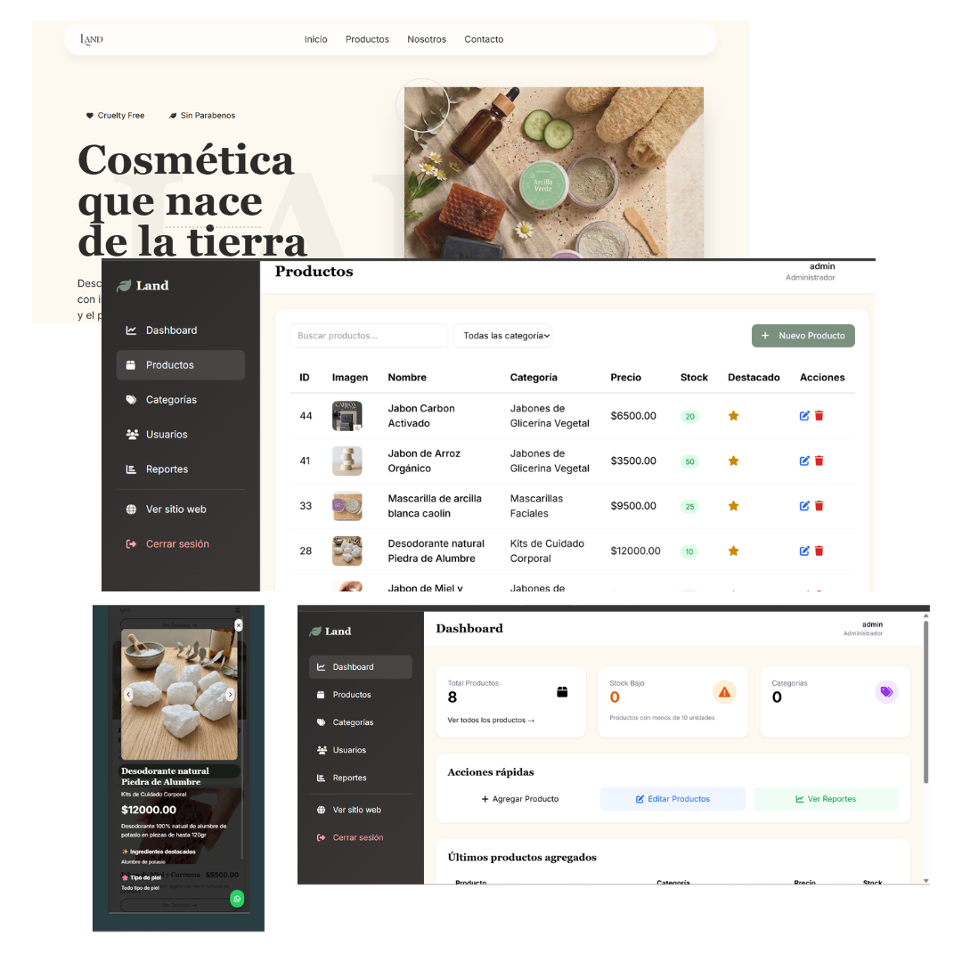 Landing page para tienda de cosmética
