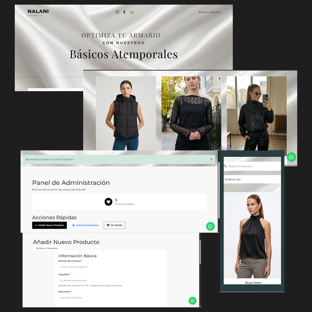 Landing page para tienda de indumentaria