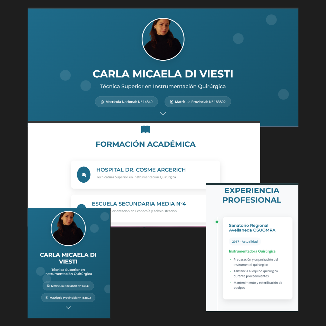 Portafolio profesional para freelancers